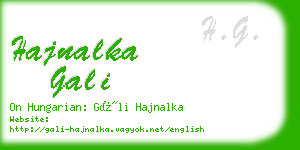 hajnalka gali business card